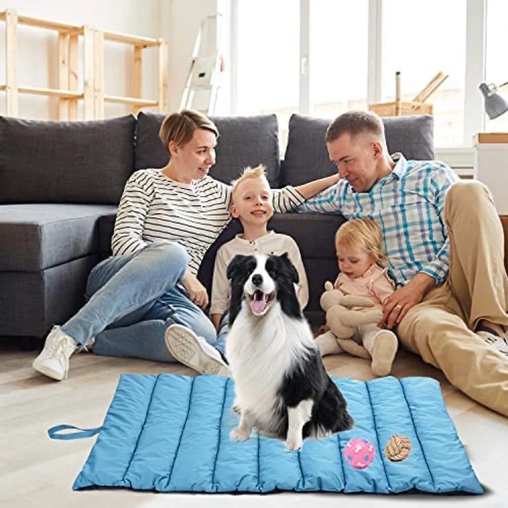 Outdoor Indoor Washable Waterproof Portable Camping Travel Dog Bed Mat 44